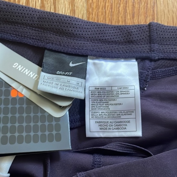 New NIKE Women Dri-Fit Running Shorts Navy Blue Women M NWT - Picture 5 of 6